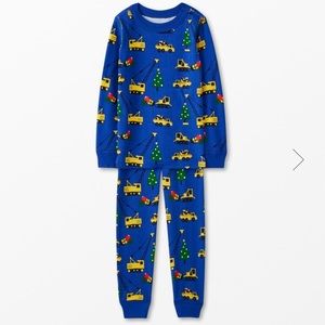 Hanna Andersson Holiday Print Long John Pajama Set in Christmas Crew